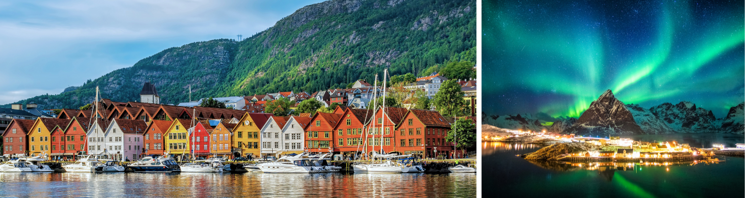 Haven Bergen, Noorderlicht, Noorwegen 